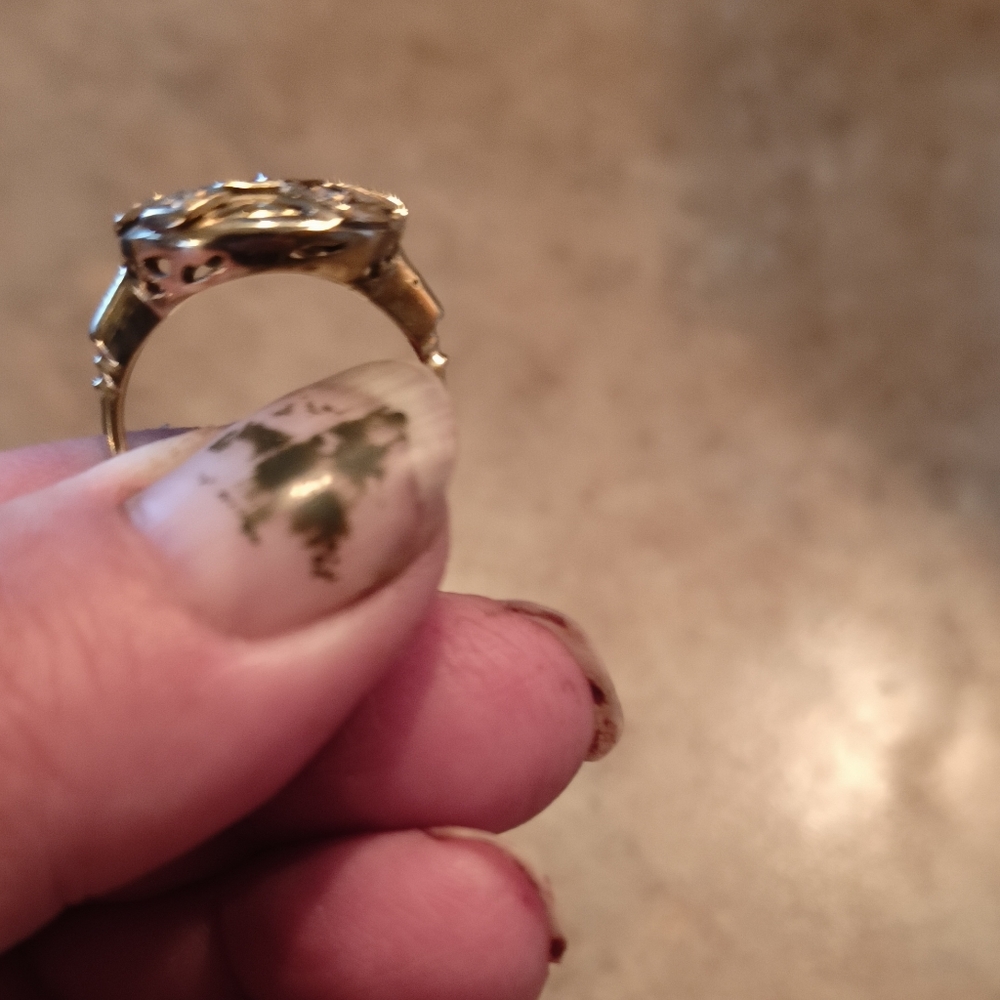 Early 1900s diamond engagement ring, Russian/Soviet. 14k gorgeous size 6! - Picture 3 of 4